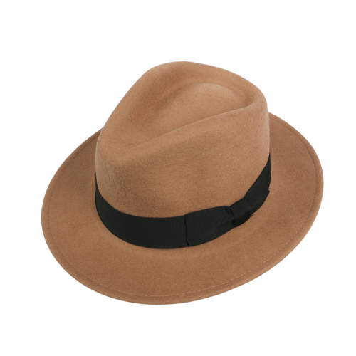 Classic Fedora Hat for Men & Women - Wide Brim, Sweatband With Black Bow Ribbon - Picture 10 of 39