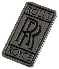 Rolls Royce large chrome and black lapel pin