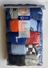 Wonder Nation 10 Pack Multi Color Cotton Boxer Briefs-Boy's Size XXL 18 