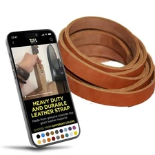 Genuine Topgrain Leather Strap | 72 Inches Long | 1/2 Inch Wide | 1/8 Inch Thick