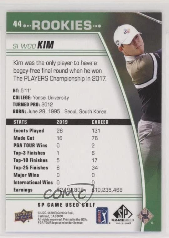 2021 SP Game Used Rookies Si Woo Kim #44 Rookie RC - Image 2 of 2