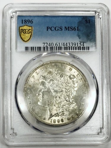 *1896 MORGAN SILVER DOLLAR PCGS MS61* NR #G3842