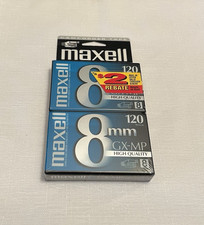 2 Factory Sealed Maxell GX-MP 8mm 120 High Quality Video Tapes P6-120 BRAND NEW