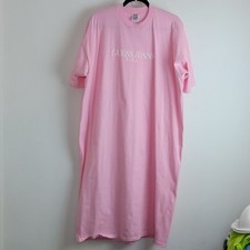 VTG Jerzees Guess Pink Cotton T-shirt Dress OS