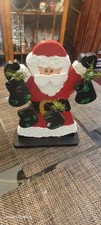 Wooden Santa 4 Stalkings Add Your Names. VINTAGE Handmade