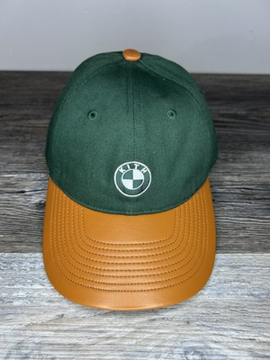 #ad KITH BMW Elektro Auto Leather Bill Green Strap Back Hat RARE $199.99