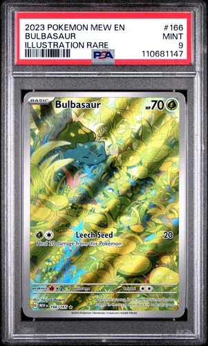 PSA 9 Bulbasaur 166/165 Illustration Rare Pokemon TCG: Scarlet & Violet 151