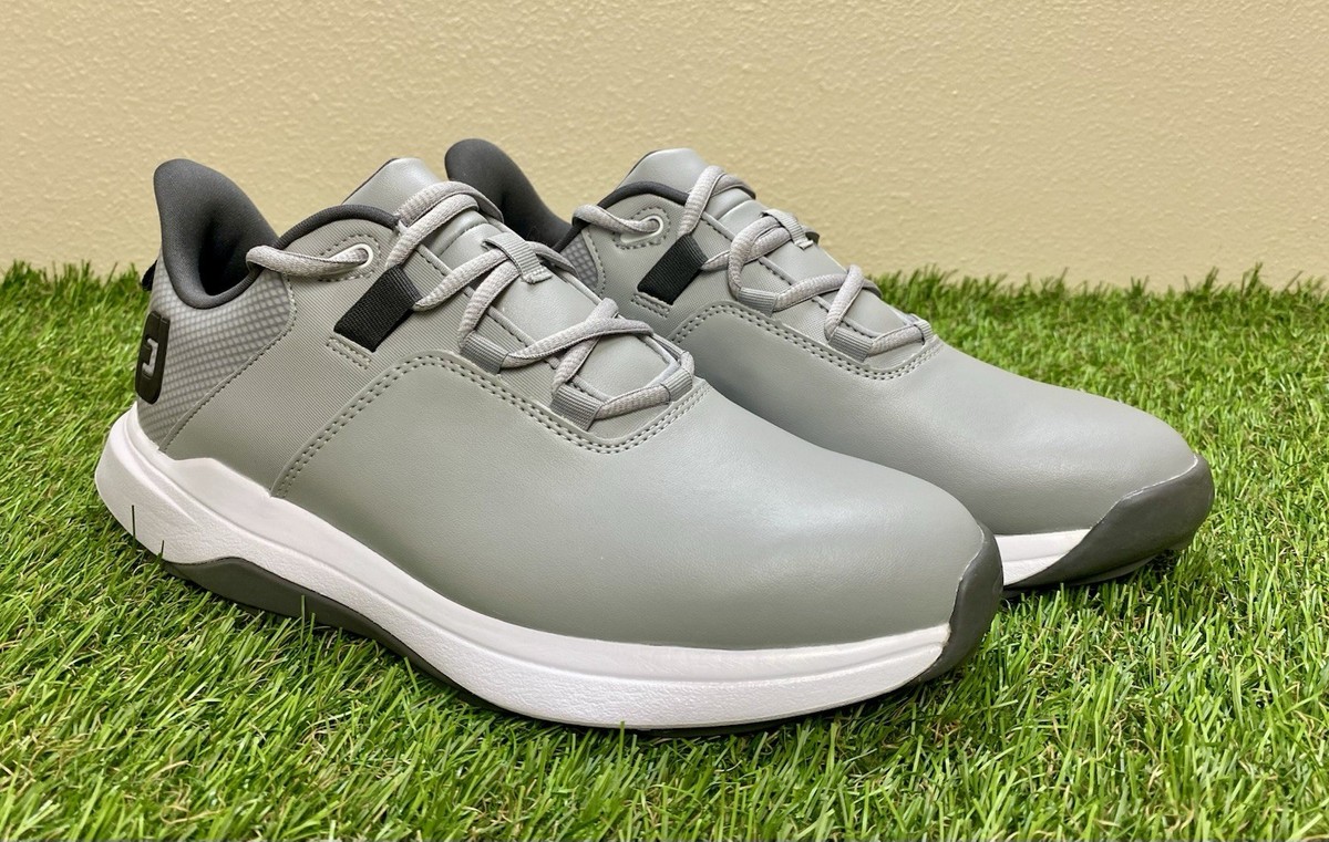 FootJoy FJ ProLite Gray White Spikeless Waterproof Golf Shoes