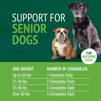 Petnc Senior Multi Chewables (60 Count), Daily Dog Multivitamin & Multiminera...