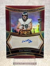 Will Shipley 2024 Select Prizm Rookie Card RC Auto Maroon/75 (QUC025488)
