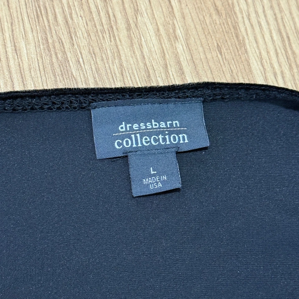 vtg y2k Dressbarn Black Velvet surplce Top Sz L witchy whimsigoth holiday vampy - Image 4 of 4