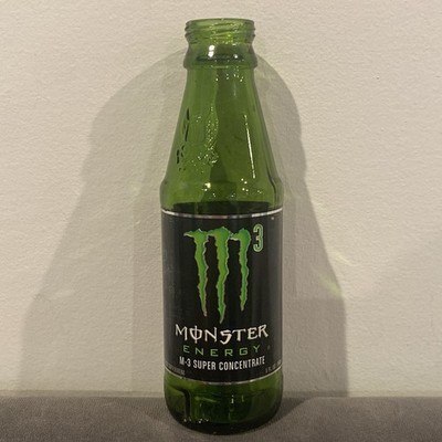 Monster Energy M3 Super Concentrate Glass Bottle 5oz Empty Rare 2010 Missing Cap