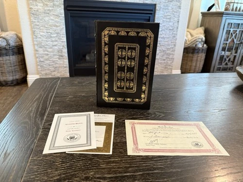 Easton Press NEIL GAIMAN: Anansi Boys SIGNED COA And Notes