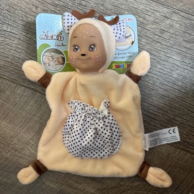 Smoby Baby Puppenkopf Tröster Minikiss Doudou Babypuppenkopf Stofftier