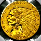 1914-Denver $2.5 Gold Indian Head Quarter Eagle - Rare Denver Mint- NICE  R1685