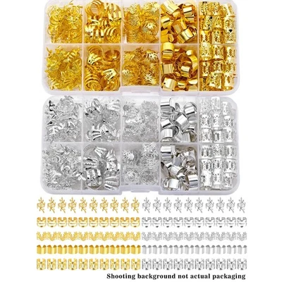 Jewelry for Braids,Gold Hair Cuffs Dreadlock Accessories,Adjust - Image 1 of 4
