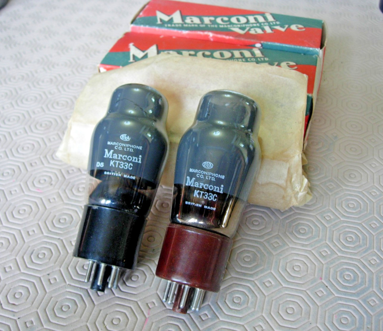 2 x MARCONI KT33C  Valves Untested New Old Stock