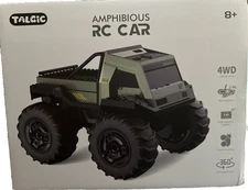 Talgic Amphibious RC Car 4WD, 2.4G Remote Control, Stunt Standing Green