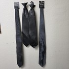 Lot of 4 Puritan Men’s Ties Black Geometric Polyester 58” NWT – Assorted Styles