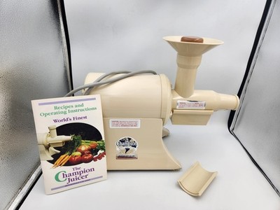 VTG Champion Juicer 1/3 HP Heavy Duty Motor Almond Model G5-NG-853S Tested Works
