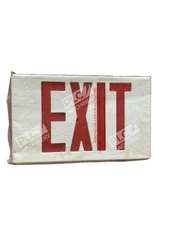 Exitronix LED Exit Sign Red Letters White Thermoplastic Energy Efficient