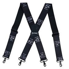 Men's Suspender 1.5/2 Inch Wide Suspenders Full Elastic X 2 inch Classic Car