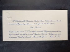 Italian Football Federation Invitation Italy Romania 2000 Cardboard