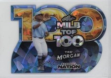 2025 Leaf Baseball Nation MiLB Top 100 Platinum Blue Crystals /3 Tre' Morgan 8d2