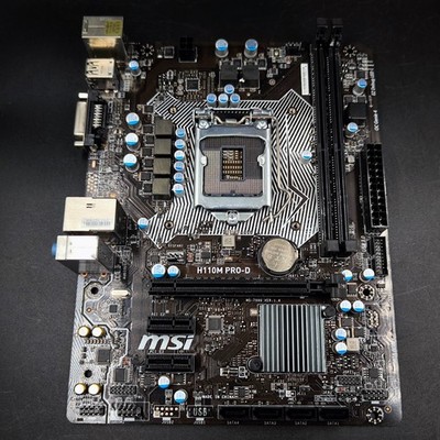 MSI H110M Pro-D Motherboard Used Working