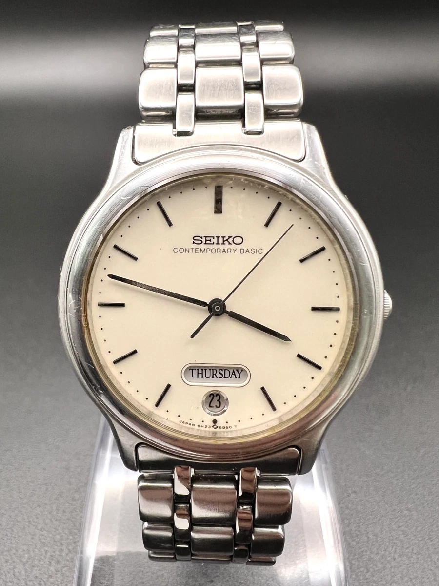セイコー 5H23-6B90 コンテンポラリーベーシック クォーツ デイデイト SEIKO 5H23-6B90 Vintage Watch Contemporary Basic Quartz Day/Date