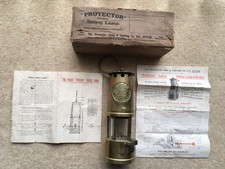 SCARCE THE PROTECTOR LAMP&LIGHTING Co ECCLES MANCHESTER MINERS LAMP IN ORIG BOX