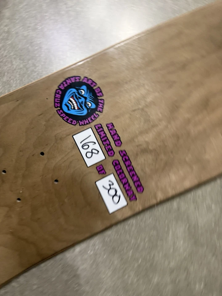 Ruedas de velocidad Santa Cruz protegidas a mano limitadas #168/300 cubierta de vena/mano azul ¡RARO! Foto 4 de 4