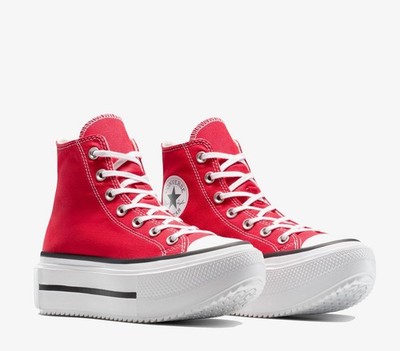 NEW Converse Chuck Taylor All Star Lift Double Stack Platform A15542C- Red - 9.5