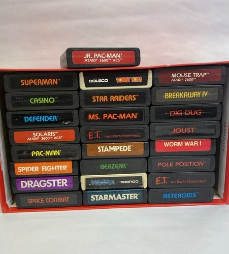 Atari 2600 Mixed Game Lot Of 25 Cartridge Games- UNTESTED