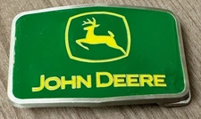 JOHN DEERE Leaping Deer Enameled Belt Buckle 
