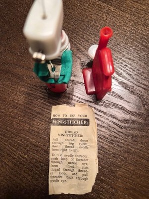 Mini Vintage Stitcher / Handheld Vintage Sewer Complete with Needle & Thread