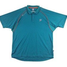 NFL Miami Dolphins Mens XL Teal Orange Trim Polo Shirt Short Sleeve