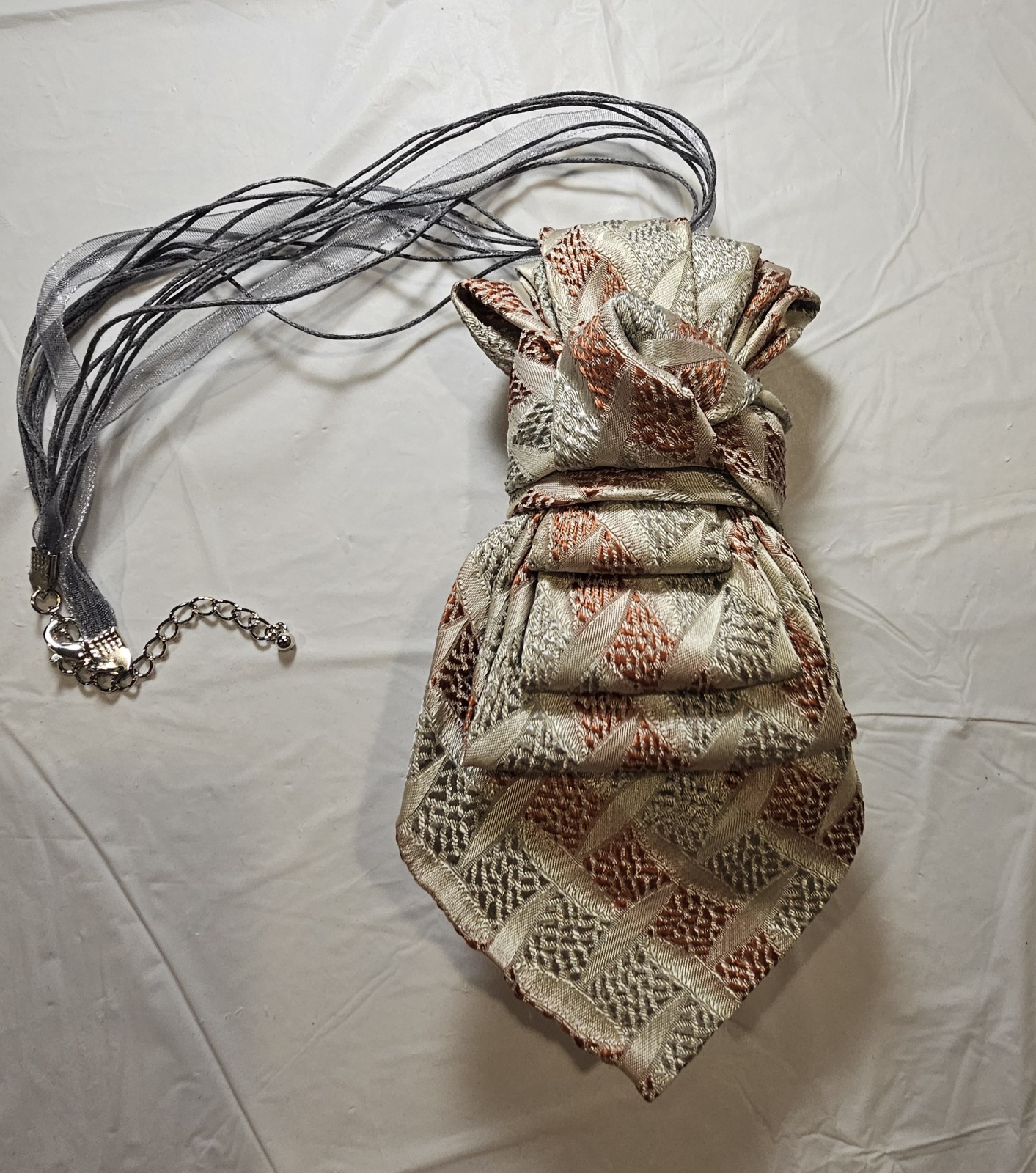 Handmade Multicolored Statement Tie Necklace - image 8