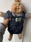 Cabbage Patch Kids American Baby Boy  Doll Plush 1984 Overalls Shirt Diaper