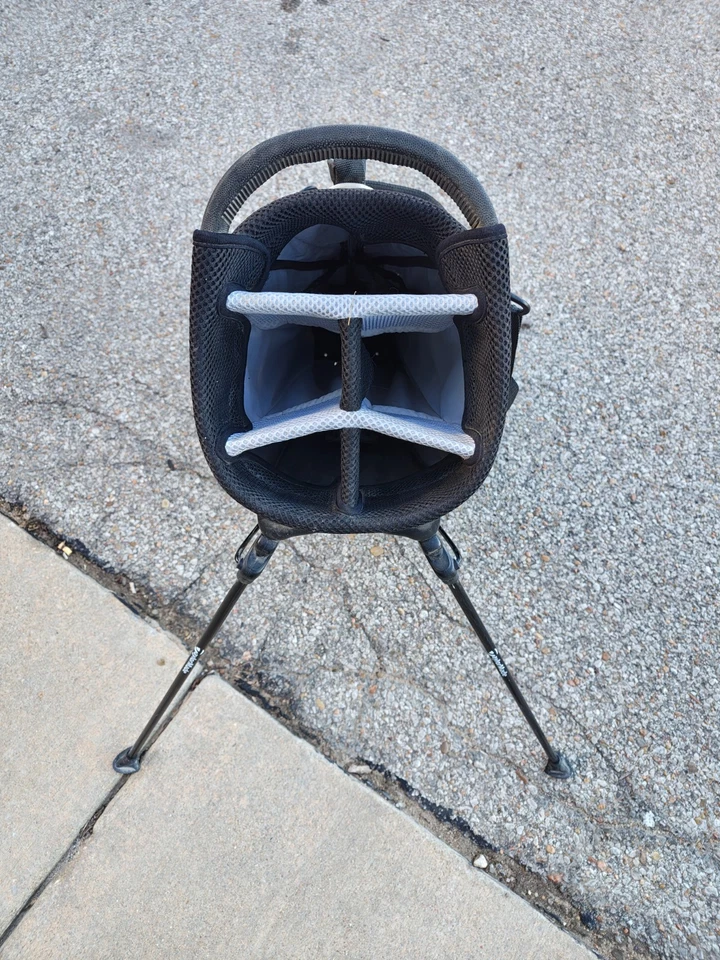 Сумка-стойка Taylormde Pure-Lite 5 с разделителем двойной ремень черная/белая - Изображение 2 из 4