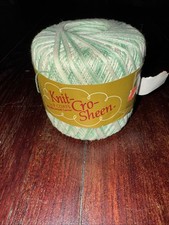 J P Coats Knit-Cro-Sheen Crochet Thread Shaded Greens New 175 yards