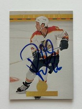 Randy Moller Florida Panthers Autographed 1994-95 Leaf Hockey NHL Card #344 COA