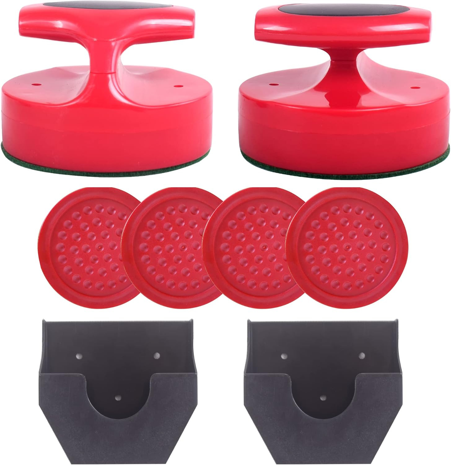 Air Hockey Strikers with 4 Plastic Pucks and 2 Holder Accessories