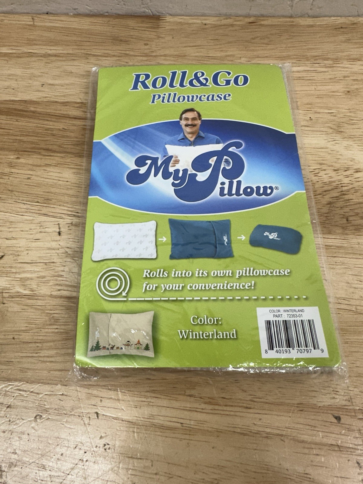 NEW My Pillow Travel PillowCase - Roll and Go - Winterland Christmas SEALED
