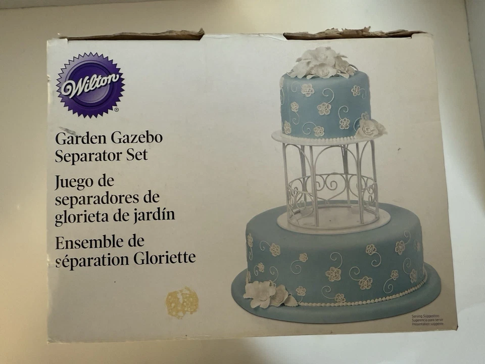 Nuevo juego separador de pasteles Wilton Garden Gazebo - blanco RARO Foto 2 de 3