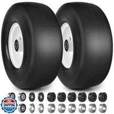 phepetroll 13x5.00-6 Flat Free Lawn Mower Tires and Wheels 3/4" 5/8" 1/2" Bal