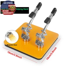 Magnetic Helping Hands Soldering Station with 100X100Mm Stable Base 360° Rotatab