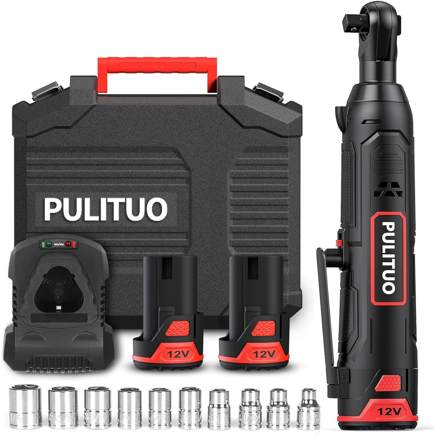 Cricchetto Elettrico A Batteria 12V Per Meccanica 50Nm Kit Bussole E Valigetta