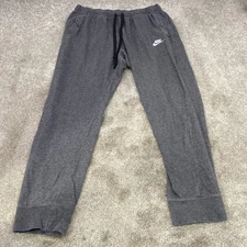 Nike Club Jersey Joggers Men's Large Crop Gray Lightweight Pants BV2762-071