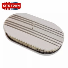 15x2 Polish Aluminum Half Finned Air Cleaner Nostalgic For Gm Sbc Bbc Hot Rod 15x2 Polish Aluminum Half Finned Air Cleaner Nostalgic For Gm Sbc Bbc Hot Rod